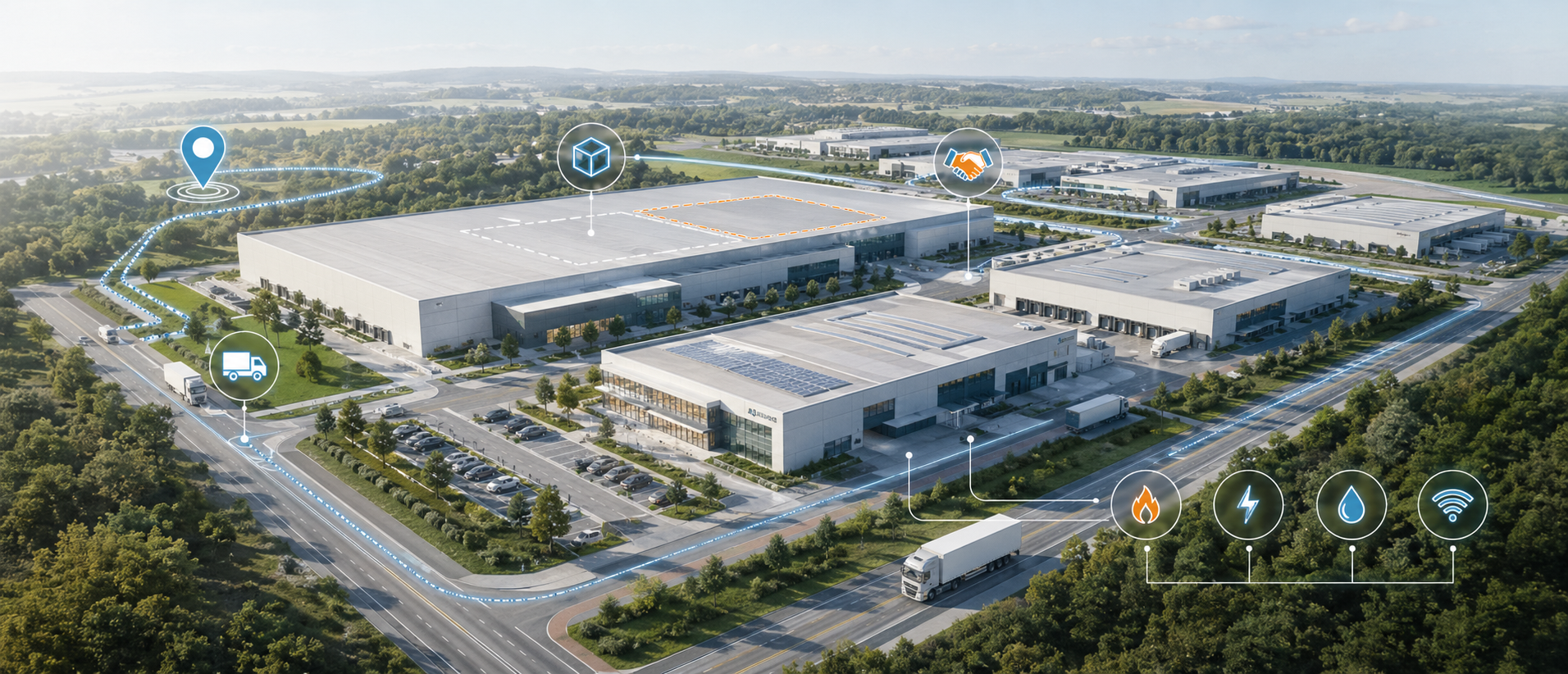 Виробничо-логістична територія біля транспортних шляхів